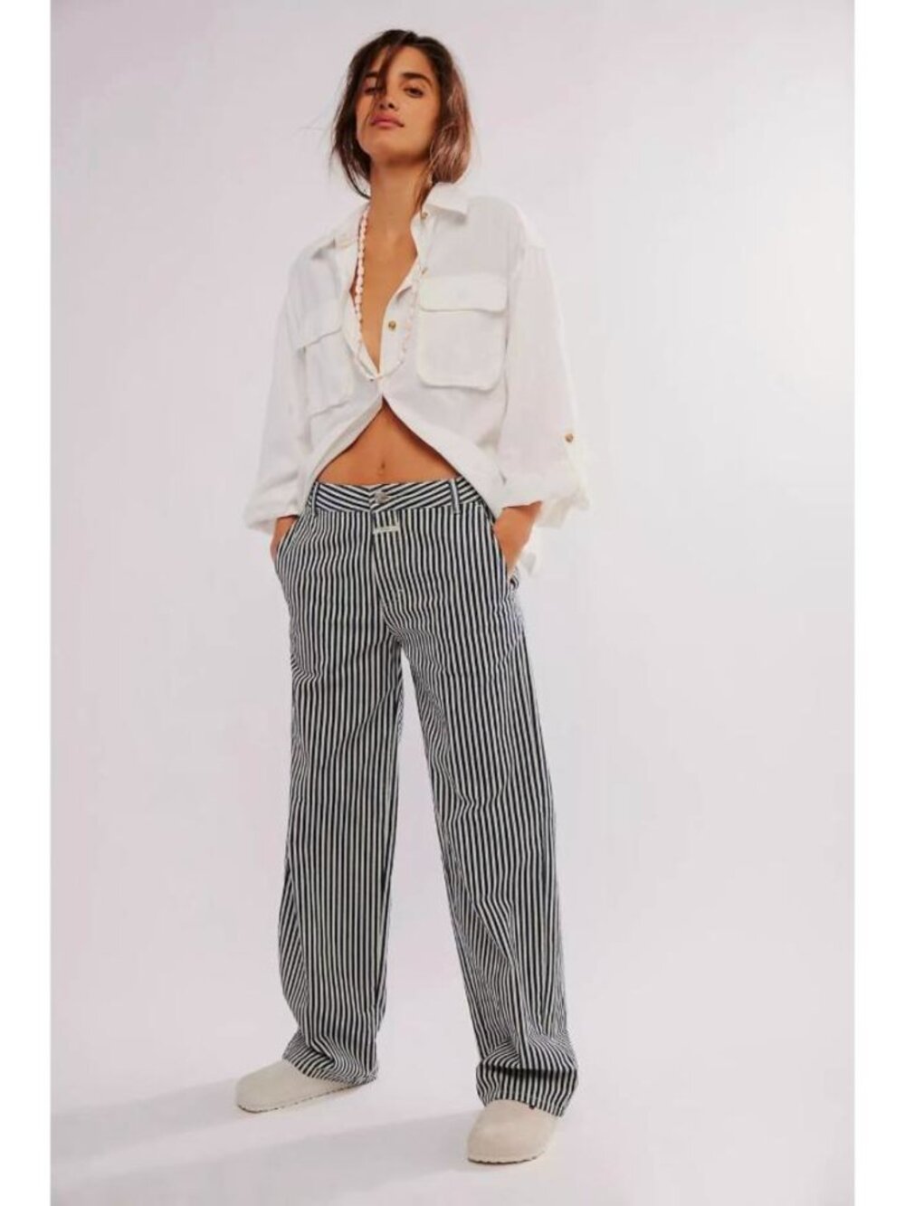 Closed Jurdy Striped Wide-Leg Denim Jeans